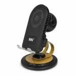هولدر شارژر وایرلس بوکو BH126 اسپیکردار با نور RGB روی پس‌زمینه سفید