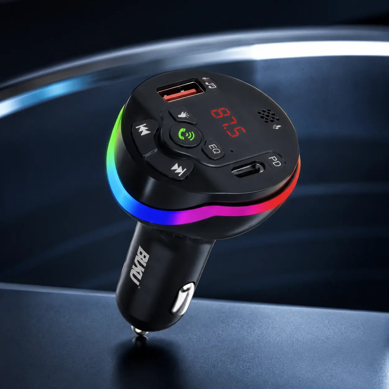کارکیت فندکی بوکو CH038 بلوتوثی فلشخور با TF و USB با پسزمینه رنگی