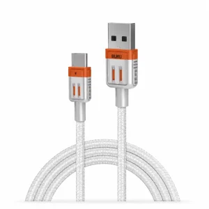 کابل شارژ بوکو MA107 USB به Type-C کنفی 5 آمپر سفید روی پس‌زمینه سفید