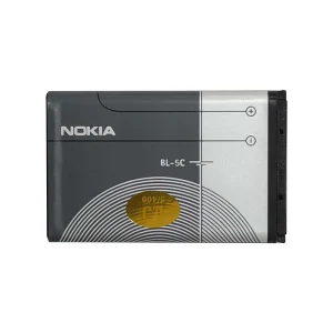 باتری نوکیا BL-5C با ظرفیت 1020 میلی آمپر ساعت روی پس زمینه سفید
